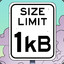 size limit 1KB