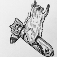Raccoon with a bomb