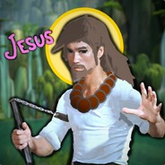 Jesus with nunchaku