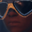 very very black bald man