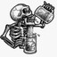 drunk skeleton
