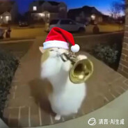 Whiskers plays the trumpet