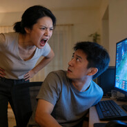 老婆不让耍电脑