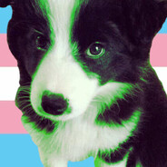 green dog