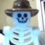 Lego skeleton with a hat