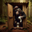 Chimp In A Potty
