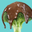 Chocolate dipped broccoli
