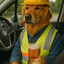 Golden Retriever in a Meriva