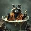 Pedro in a tub of Viili