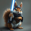 A Jedi Pirate Squirrel