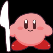 kirby with a knife