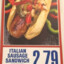 Costco Italian Sausage $2.79