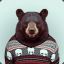Bear in sweater