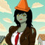 Conehead Zombie Girl