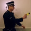 Postman Pat with a taser