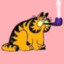 Garfield with pipe