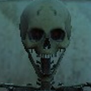 evil green and mean skeleton