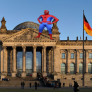 Reichstag Climbing Spiderman