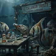 le calamar en eau
