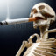 Cigarette Eating Tobacco Addict