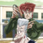 Kakyoin cutting Polnareff&#039;s hair