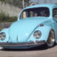 Fusca azul rebaixado aro 17