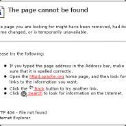Error 404: Page Not Found.