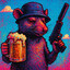rat with beer