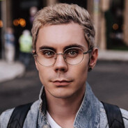 smart neat boy with glasses