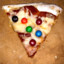 here&#039;s a m&amp;m pizza