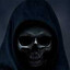 evil and intimidating skeleton