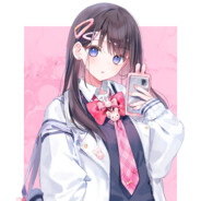 粉红花心大甜妹