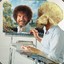 a goat painting bob ross