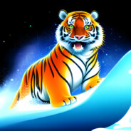 Snowboarding Tiger