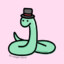 snake with a tophat