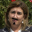 Pepa Caro con bigote