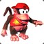 Diddy Kong with a Backwards Hat