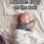 random baby on the bed