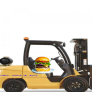 Burger on a Forklift