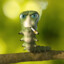 caterpillar with a cigarette