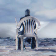Vergil in a plastic chair