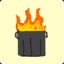 An On Fire Garbage Can