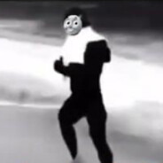 slowly running black man