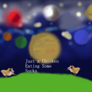 Just A Chicken Eating Socks