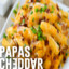 Papas con cheddar