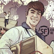 顺风快递员正在派件