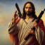 Jesus christ with a guns