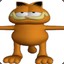 Epic Garfield Gamer Guy