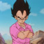 Vegeta in a pink shirt