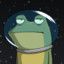 Grumpy Space Frog